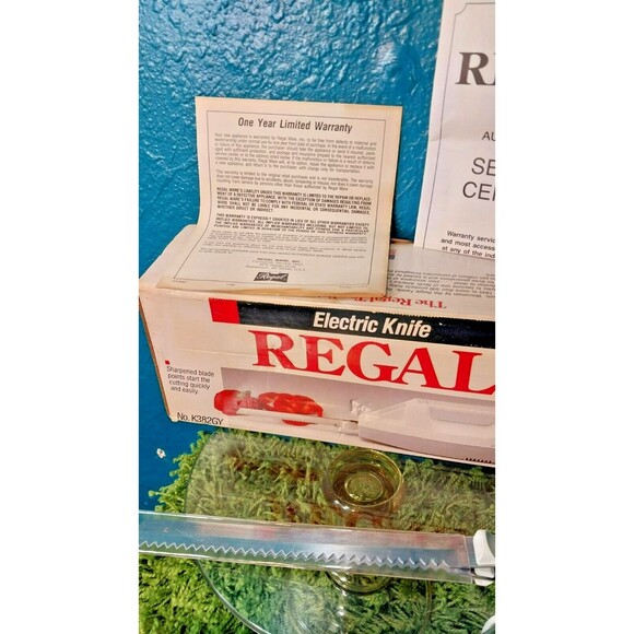 Regal Electric Knife V382 Serrated Steel Blades Works ORGINAL BOX. - Picture 4 of 7